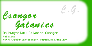 csongor galanics business card